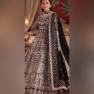 Chic Black and Silver Embellished Long Sleeve Dress asim jofa bust 40/41